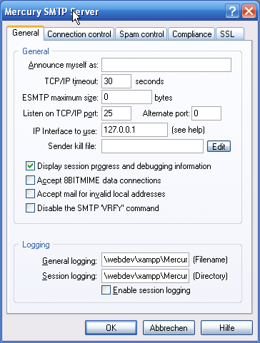 Mercury SMTP Server